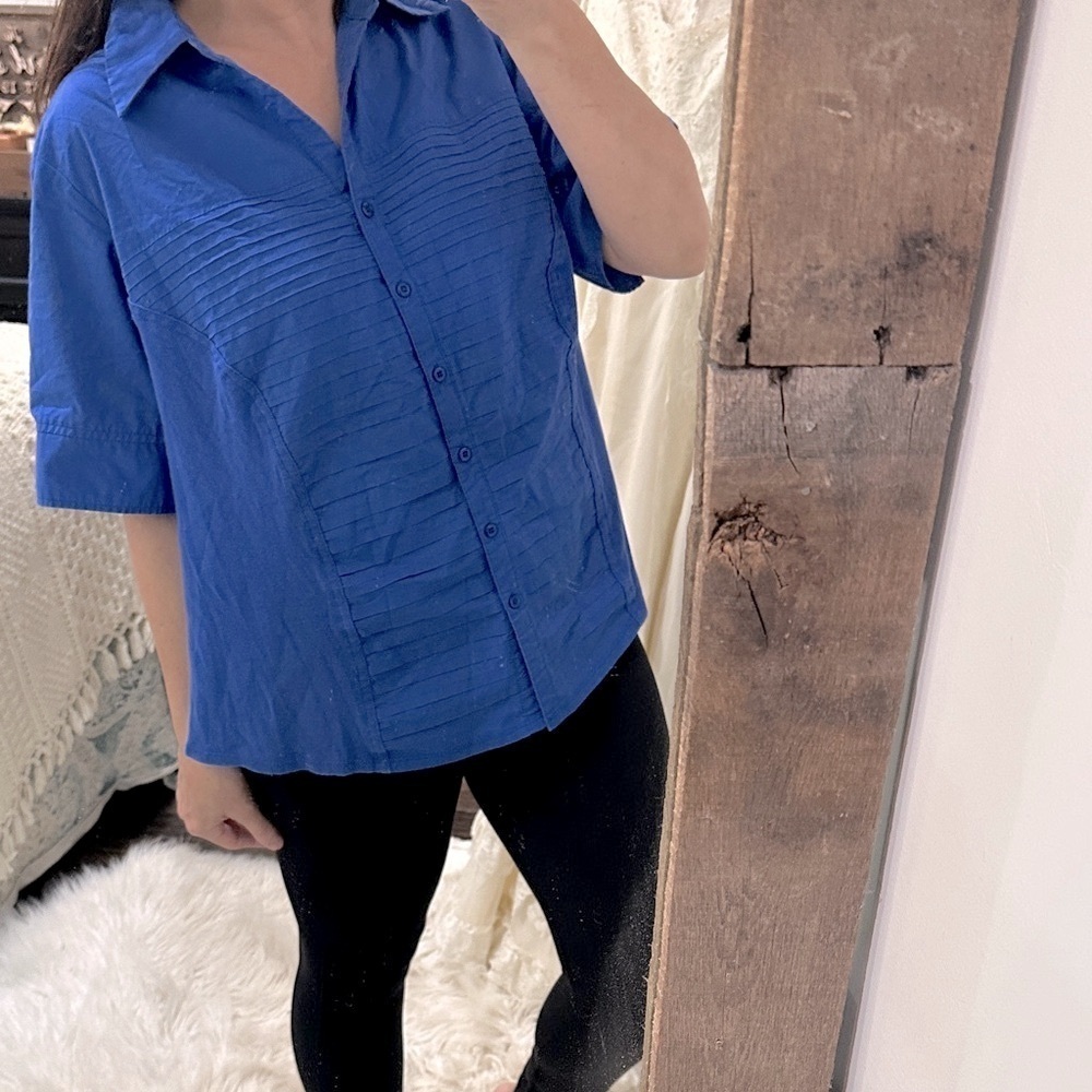 Zac & Rachel Royal Blue Button Down Shirt size 1X